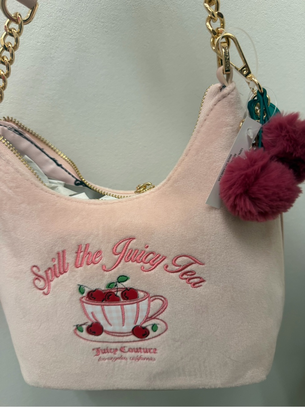 Juicy Couture Pink 'Spill the Juicy Tea' Shoulder Bag